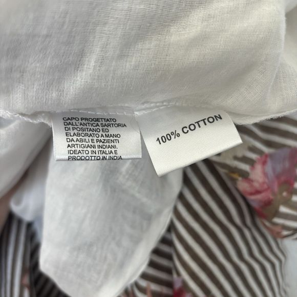 Antica Sartoria Brown White Striped Floral Print Petticoat Sun Dress Womens 3 - Picture 7 of 10